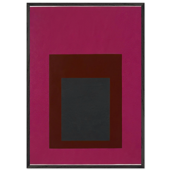 HOMAGE TO THE SQUARE GUARDED 1952 - Josef Albers 70x100 cm / 28x40 inches Framed Art Print – Black Wooden Frame