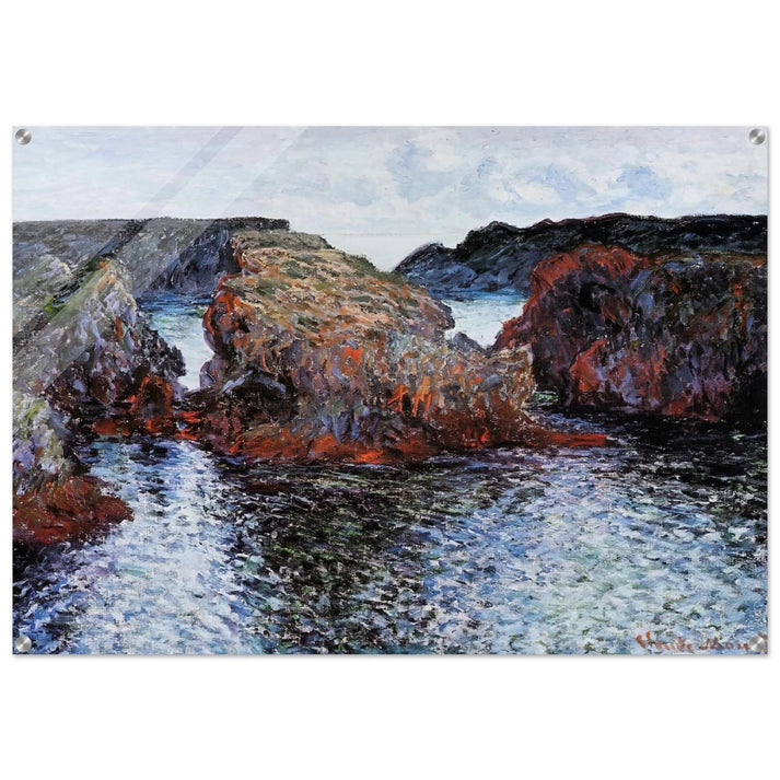 Belle-Ile, Rocks at Port-Goulphar - claude monet Acrylic Print - 70x100 cm / 28x40″ inches