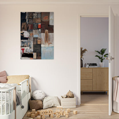 SUMMERSTORM 1959 - Robert Rauschenberg Brushed Aluminum Print - 70x100 cm / 28x40 inches | Robert Rauschenberg Aluminum Print | Robert Rauschenberg Prints