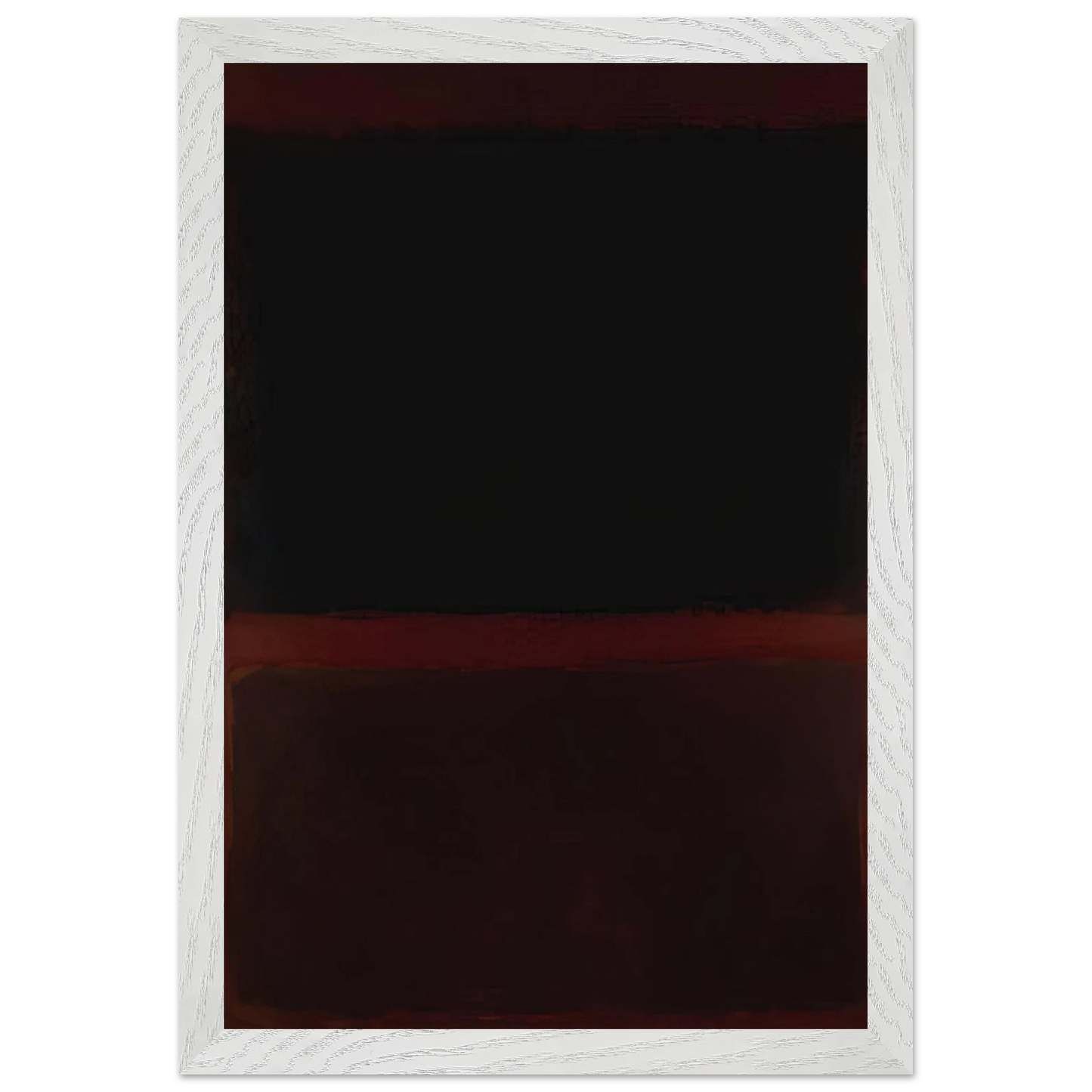 Mark Rothko - Black on Dark Sienna on Purple - 1960 Wall Art - 30x40 cm / 12x16 inches - Premium Wooden Framed Poster With Fine Art Paper - Wood frame