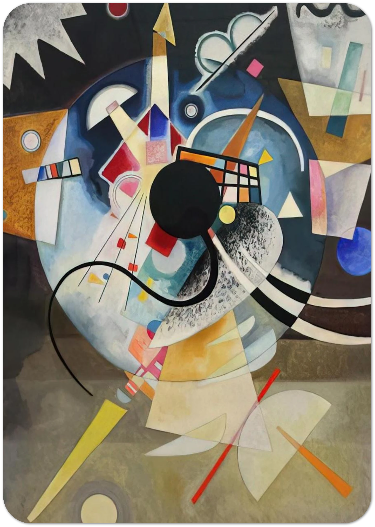 A CENTRE 1924 By Wassily Kandinsky Pack of 10 Post Cards | Wassily Kandinsky Post Cards | A6 (10.5 x 14.8 cm) - 4.1 x 5.8 inches