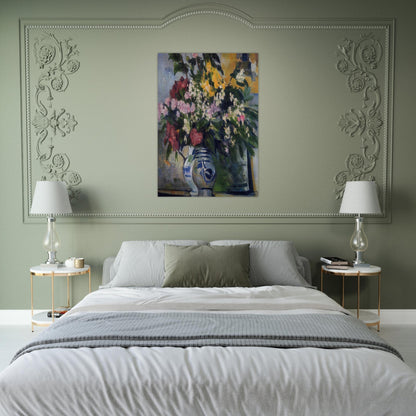 Two Vases of Flowers - Paul Cézanne Brushed Aluminum Print - 70x100 cm / 28x40 inches | Paul Cézanne Aluminum Print | Paul Cézanne Prints