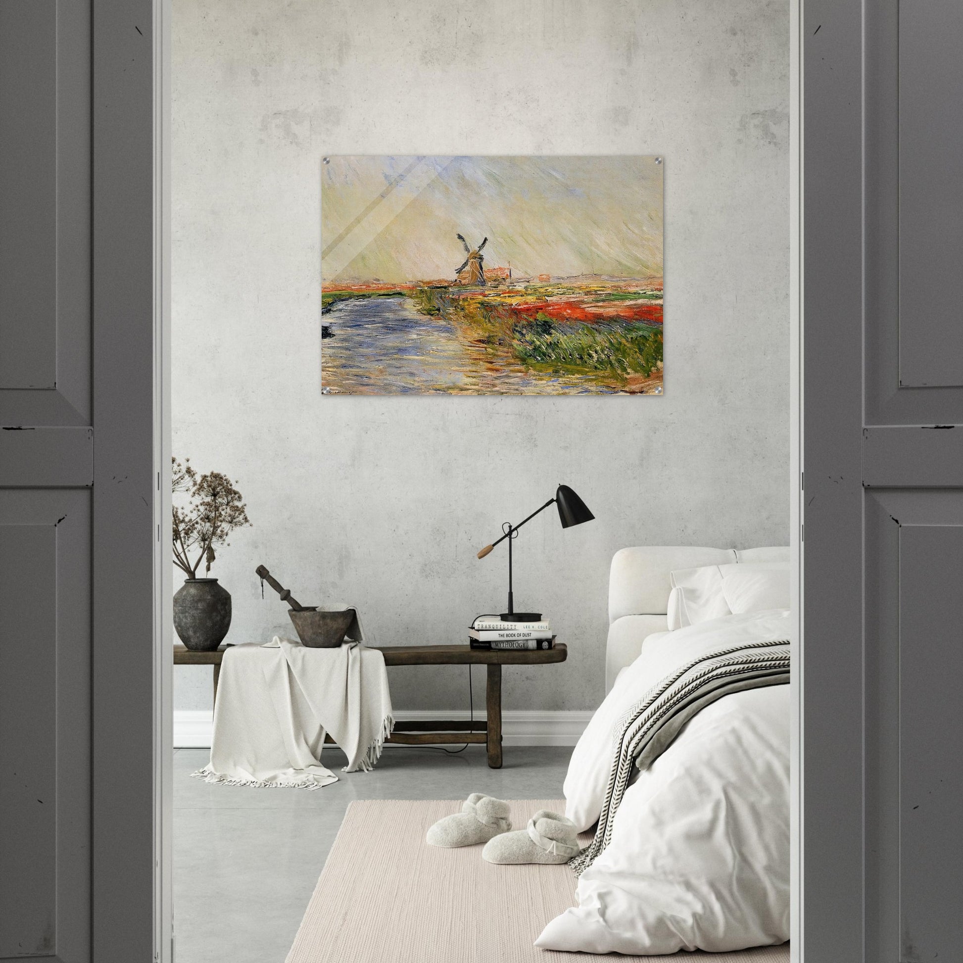 Tulip Field in Holland - claude monet Acrylic Print - 70x100 cm / 28x40″ inches