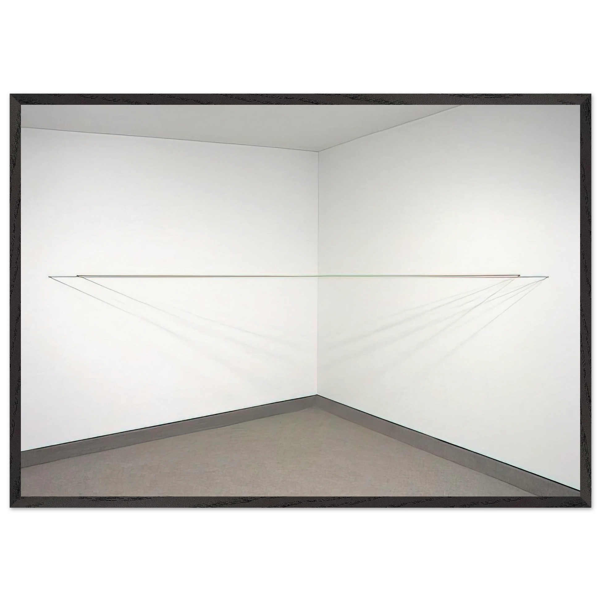 Untitled - 1972 N5 - Fred Sandback Framed Art Print – Black Wooden Frame - Default Title - -Framed Art Print