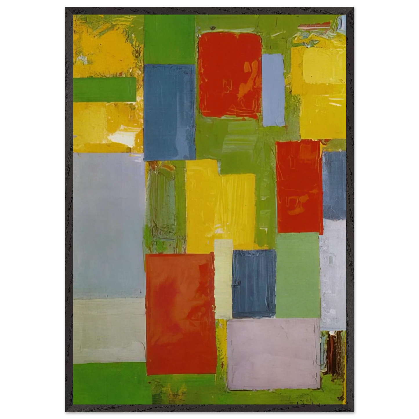 Abstract Euphony - Hans Hofmann Framed Art Print – Black Wooden Frame - Default Title - -Framed Art Print