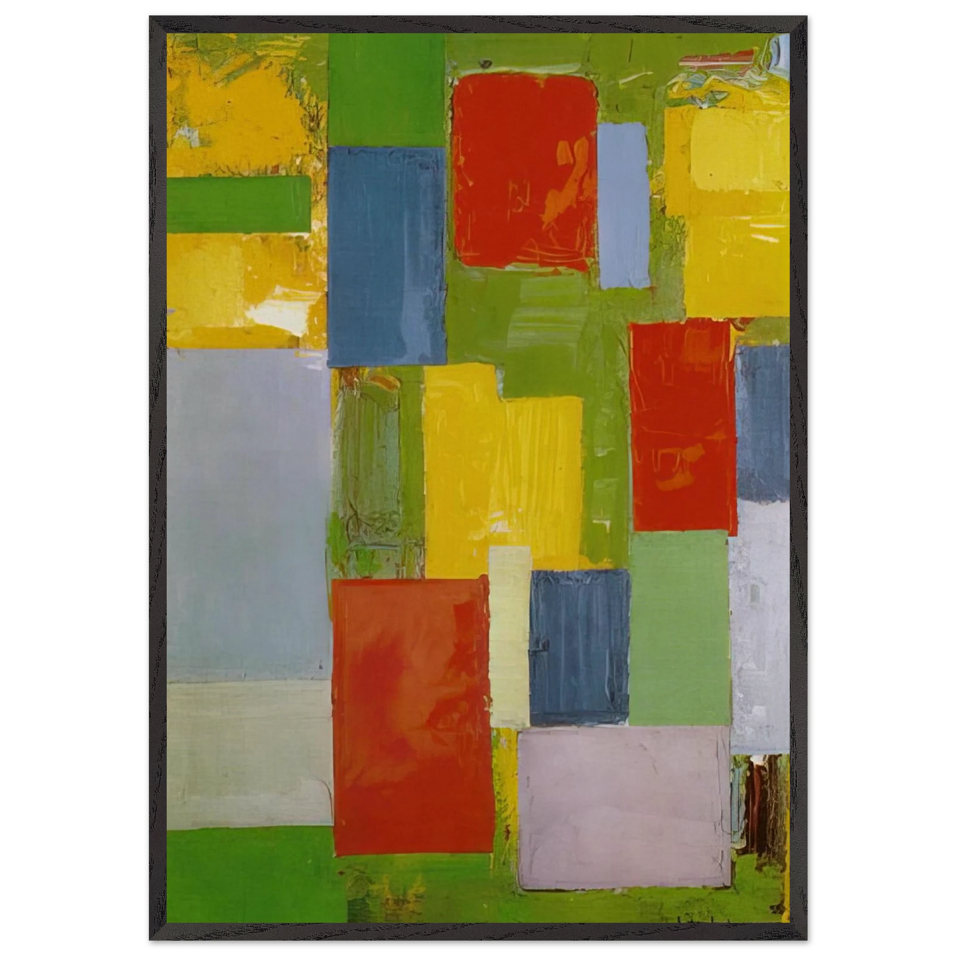 Abstract Euphony - Hans Hofmann Framed Art Print – Black Wooden Frame - Default Title - -Framed Art Print