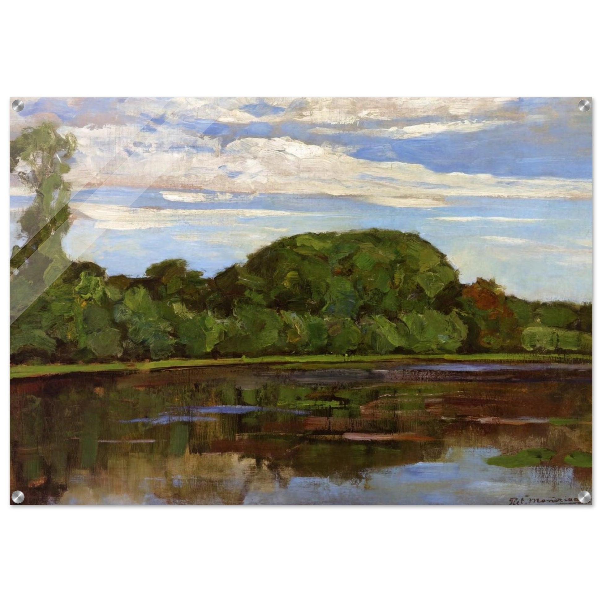 Geinrust Farm with Isolated Tree - Piet Mondrian Acrylic Print - 70x100 cm / 28x40″ inches