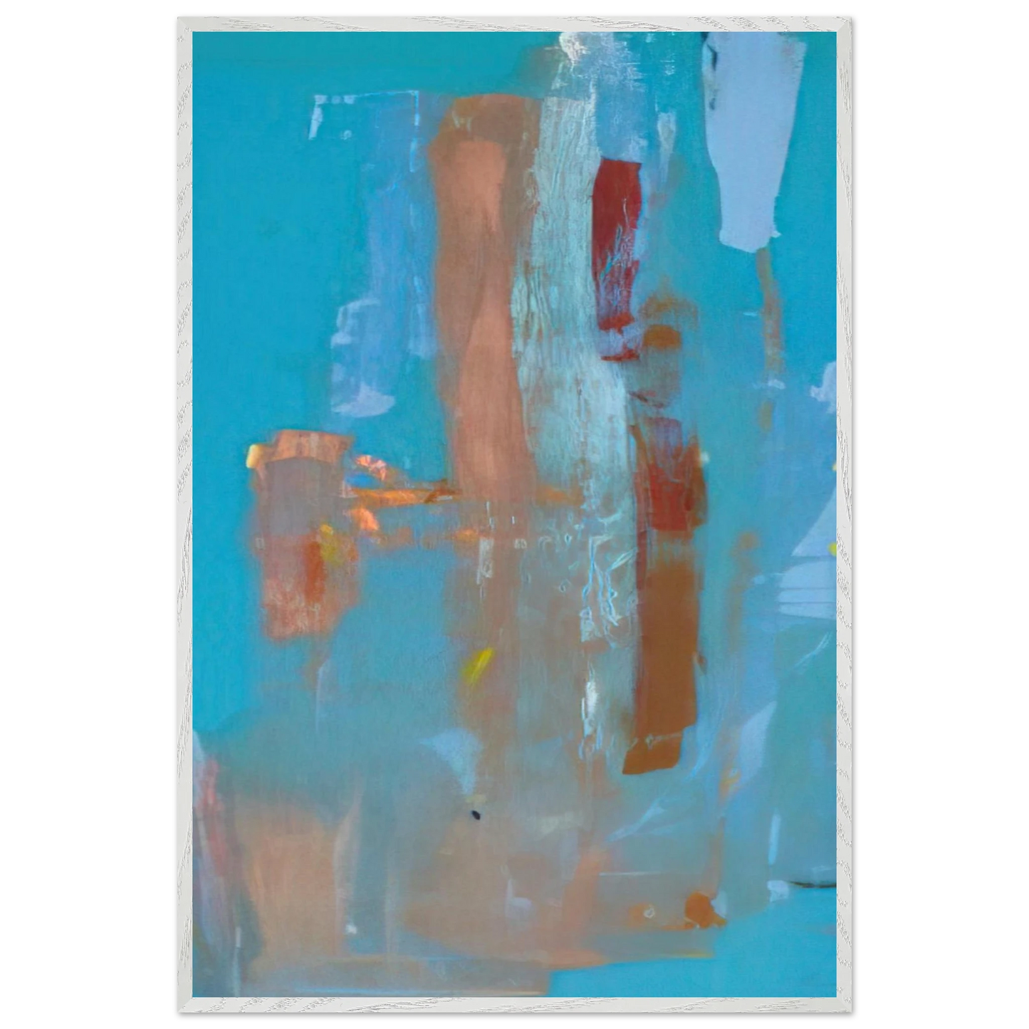 Helen Frankenthaler - In on Blue - 1976 Wall art - 45x60 cm / 18x24 inches - Premium Wooden Framed Poster With Fine Art Paper - Wood frame