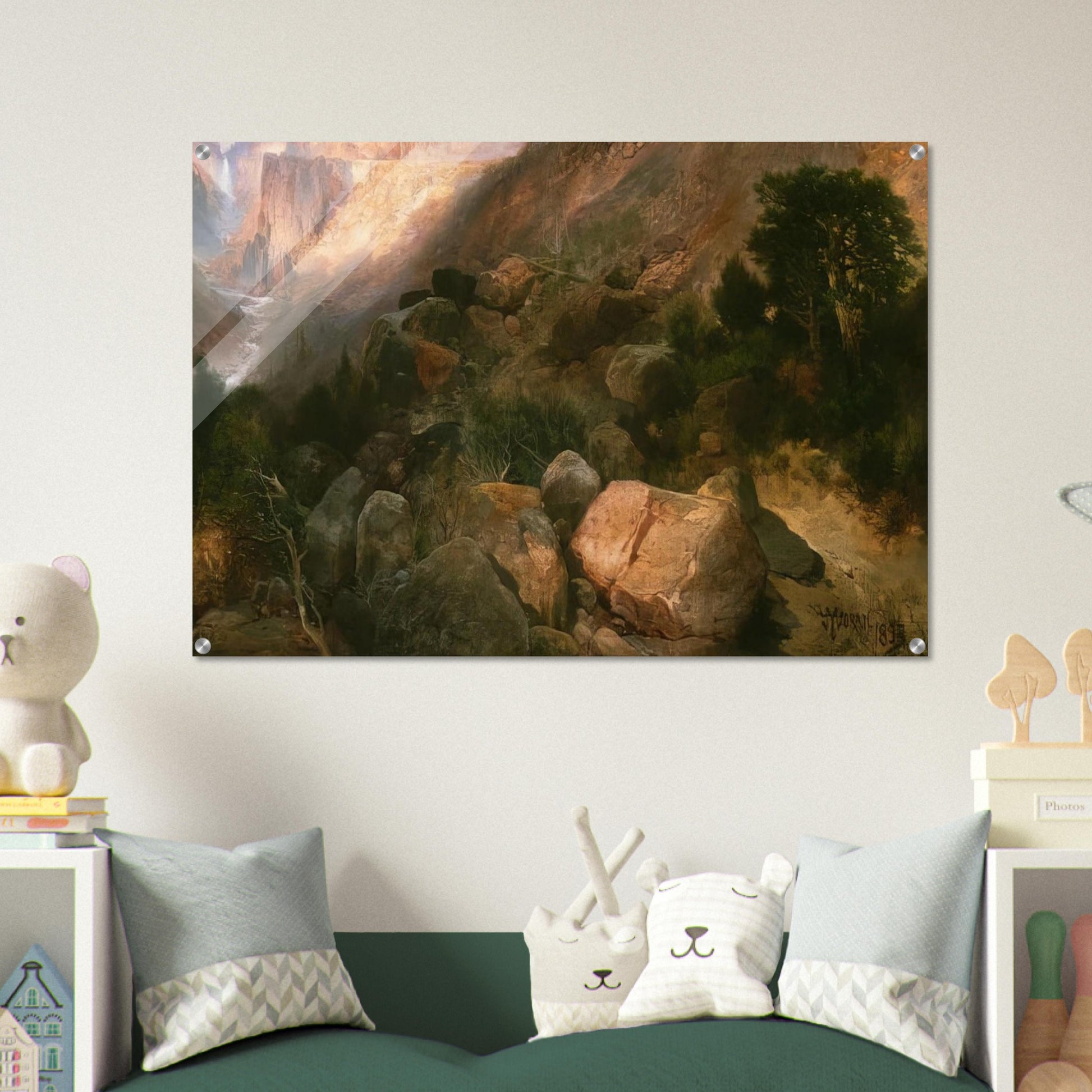 Golden Gate Yellowstone National Park - Thomas Moran Acrylic Print - 70x100 cm / 28x40″ inches