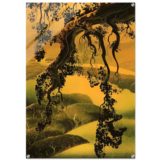 Yorktown Branch - Eyvind Earle Acrylic Print - 70x100 cm / 28x40″ inches | Eyvind Earle Wall Art | Eyvind Earle Prints
