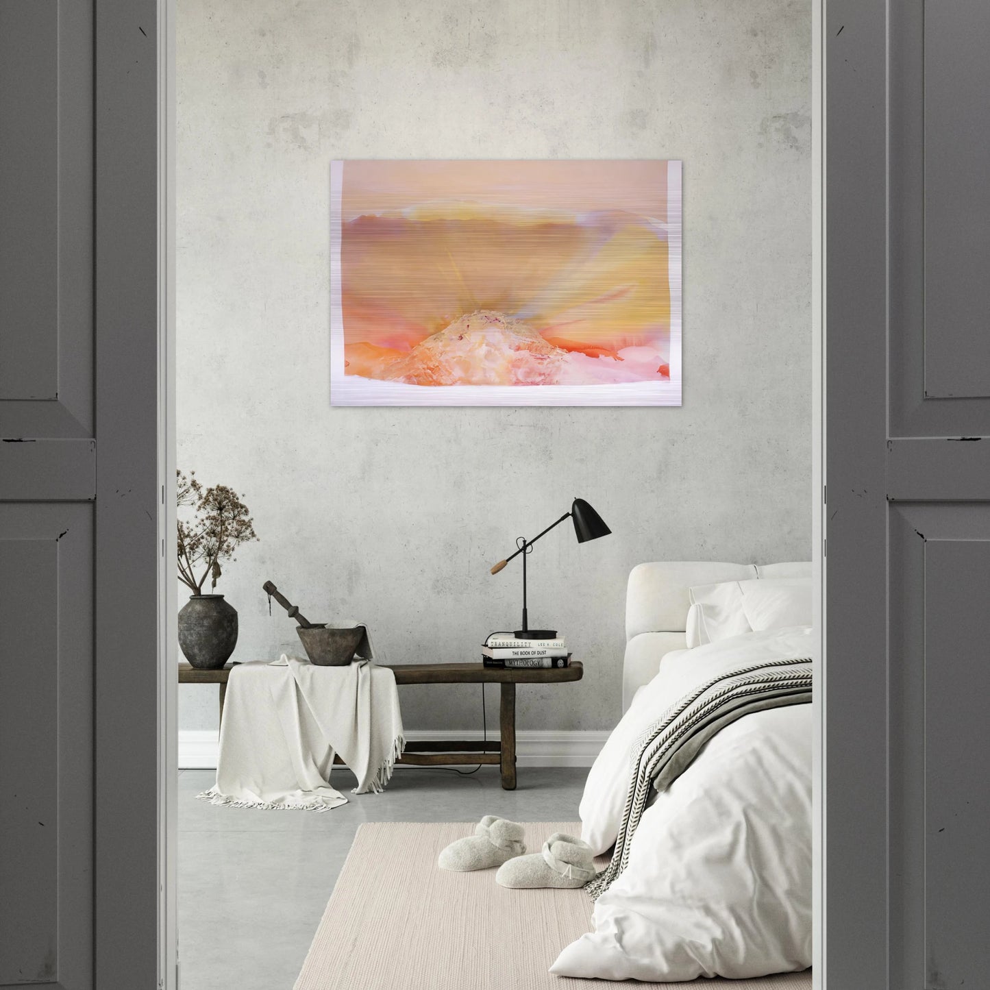 Eye Of The Pyramid Version I - 1988 - Ronnie Landfield Brushed Aluminum Print - 70x100 cm / 28x40 inches | Ronnie Landfield Aluminum Print | Ronnie Landfield Prints