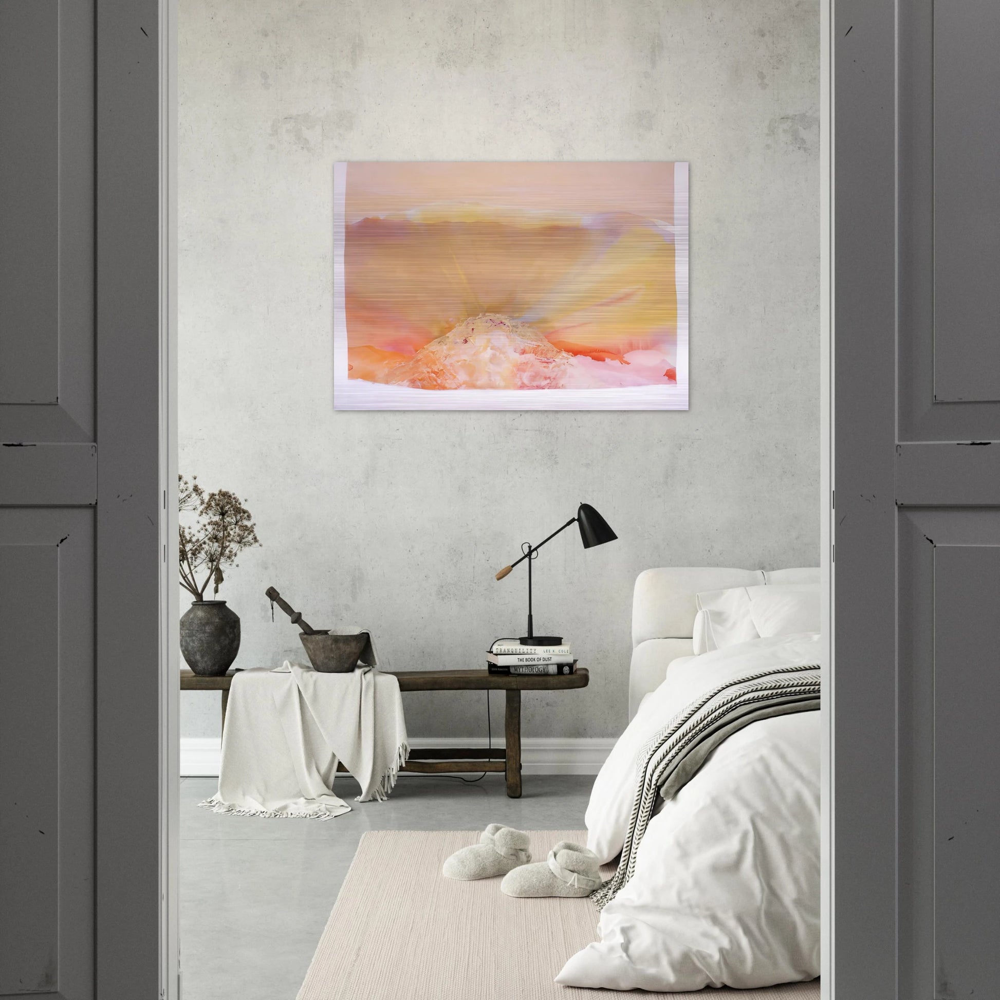 Eye Of The Pyramid Version I - 1988 - Ronnie Landfield Brushed Aluminum Print - 70x100 cm / 28x40 inches | Ronnie Landfield Aluminum Print | Ronnie Landfield Prints