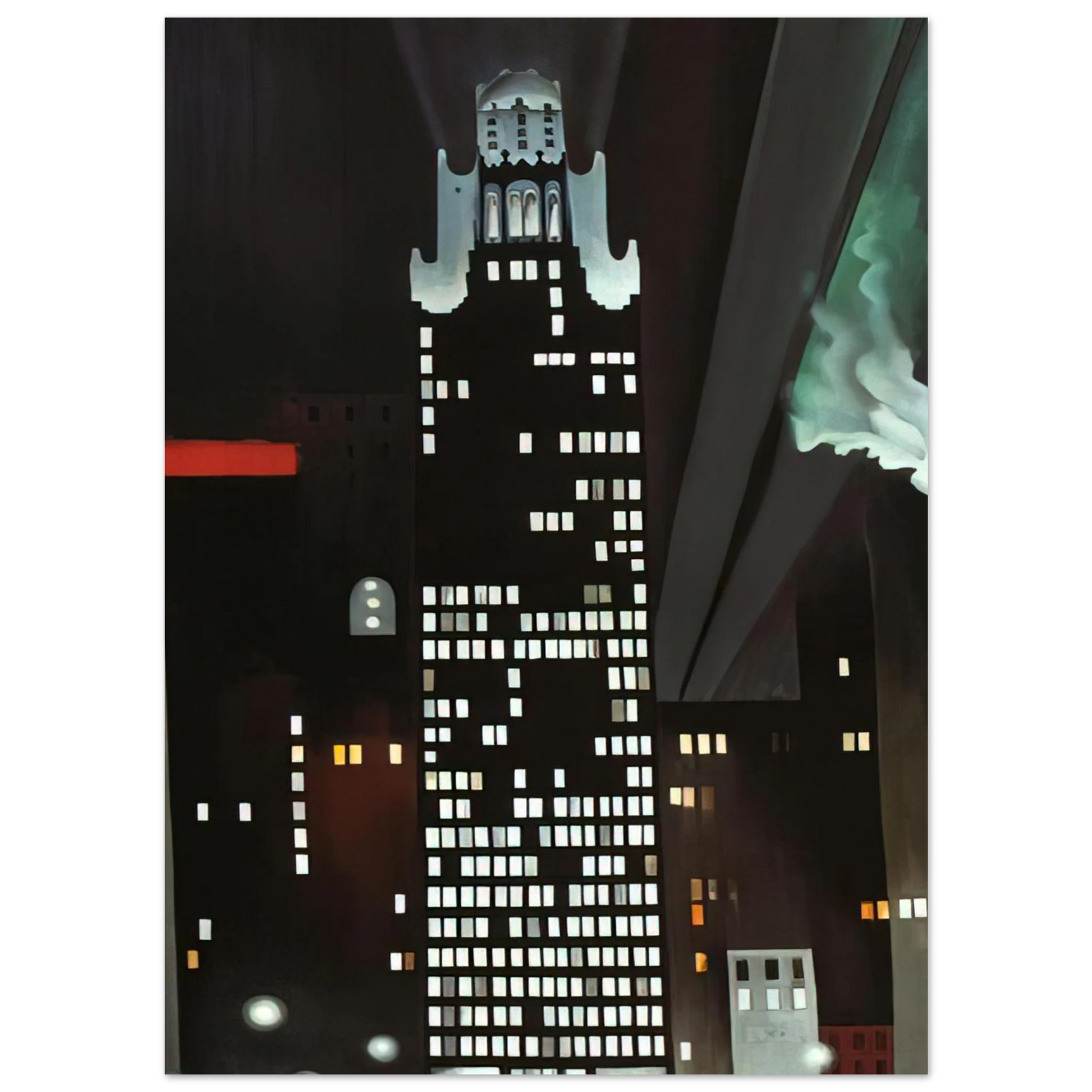 Georgia O'Keeffe - Radiator Building - Night, New York Fine Art Poster - 75x100 cm / 30x40 inches