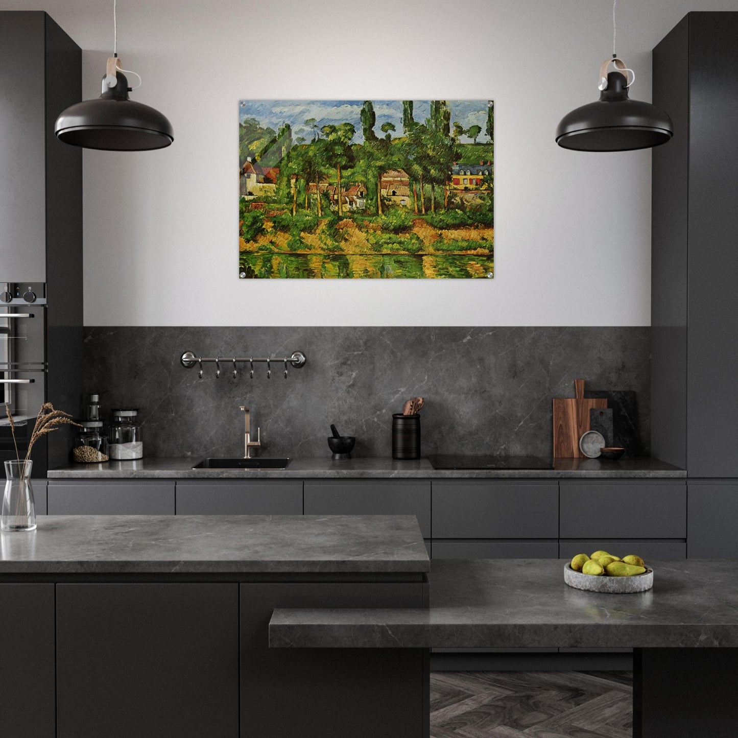 The Chateau de Medan - Paul Cézanne Acrylic Print - 70x100 cm / 28x40″ inches