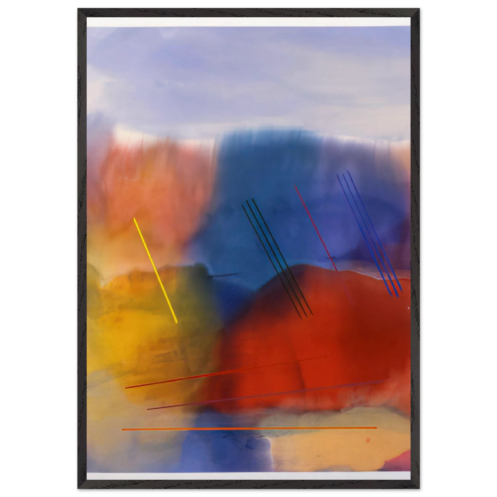 Free Spirit - 1991 - Ronnie Landfield Framed Art Print – Black Wooden Frame - Default Title - -Framed Art Print