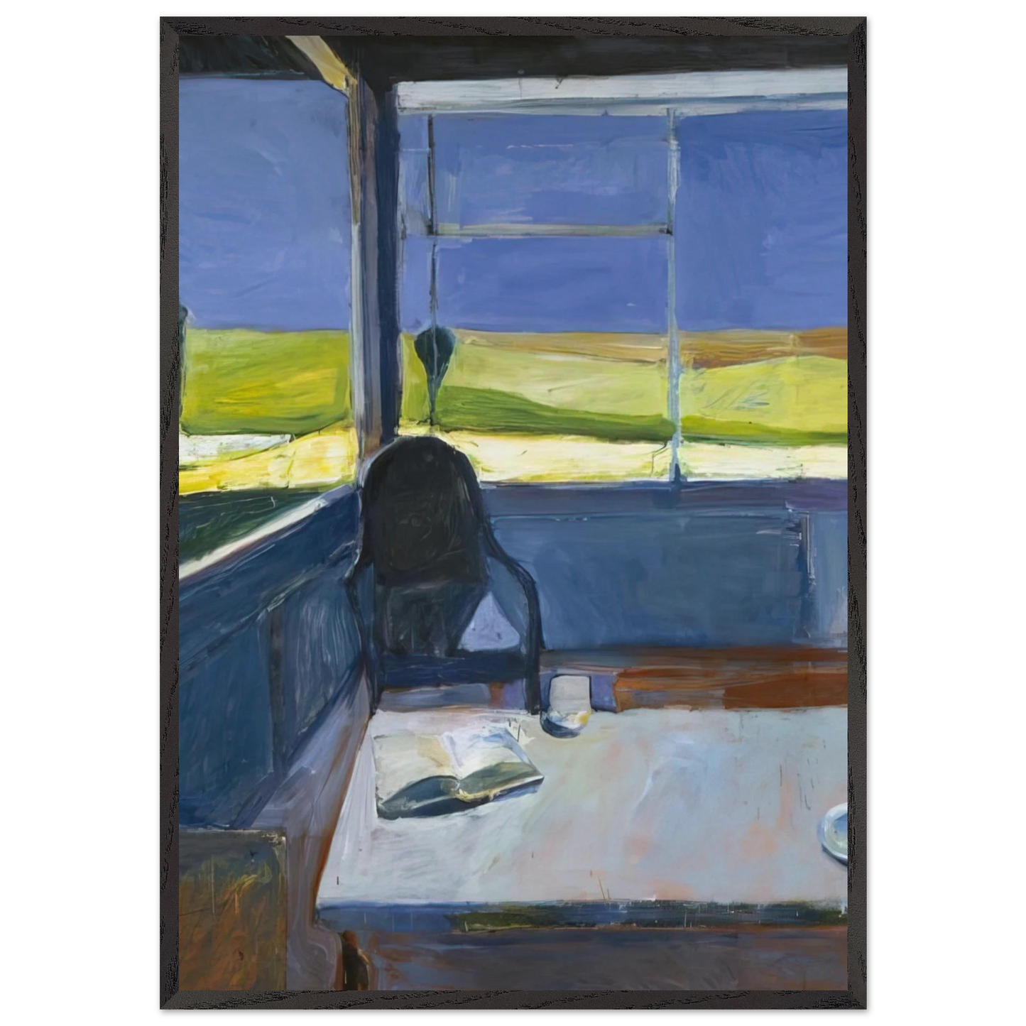Interior with Book - Richard Diebenkorn Framed Art Print – Black Wooden Frame - Default Title - -Framed Art Print