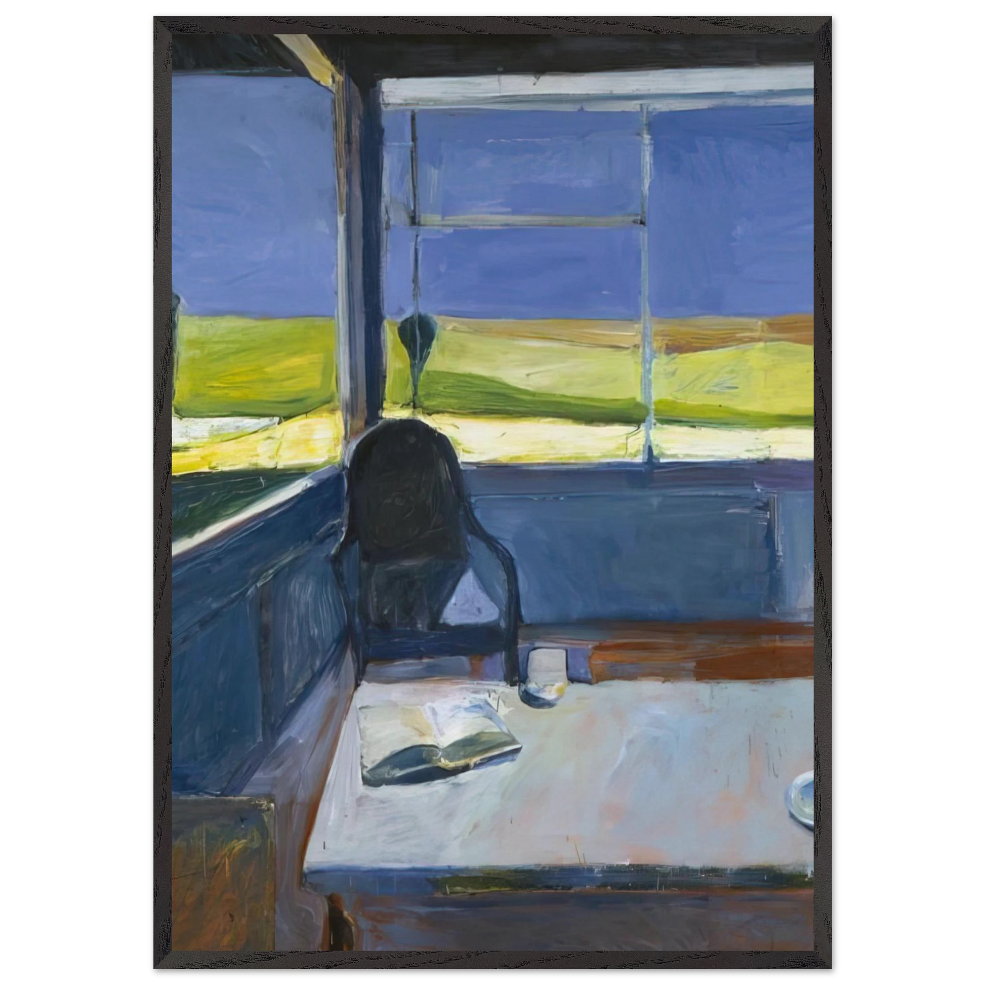 Interior with Book - Richard Diebenkorn Framed Art Print – Black Wooden Frame - Default Title - -Framed Art Print