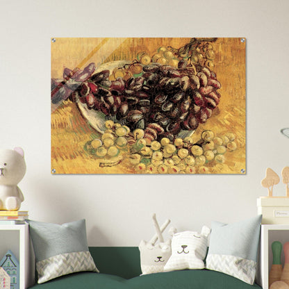 Still Life with Grapes - Vincent van Gogh Acrylic Print - 70x100 cm / 28x40″ inches