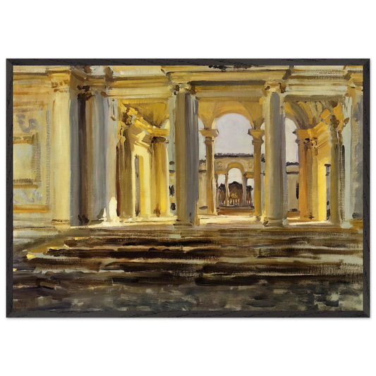 Villa Papa Giulla - John Singer Sargent Framed Art Print – Black Wooden Frame - Default Title - -Framed Art Print