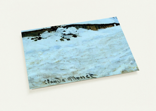 Cart on the Snow Covered Road with Saint-Simeon Farm By claude monet Pack of 10 Post Cards | claude monet Post Cards | A6 (10.5 x 14.8 cm) - 4.1 x 5.8 inches