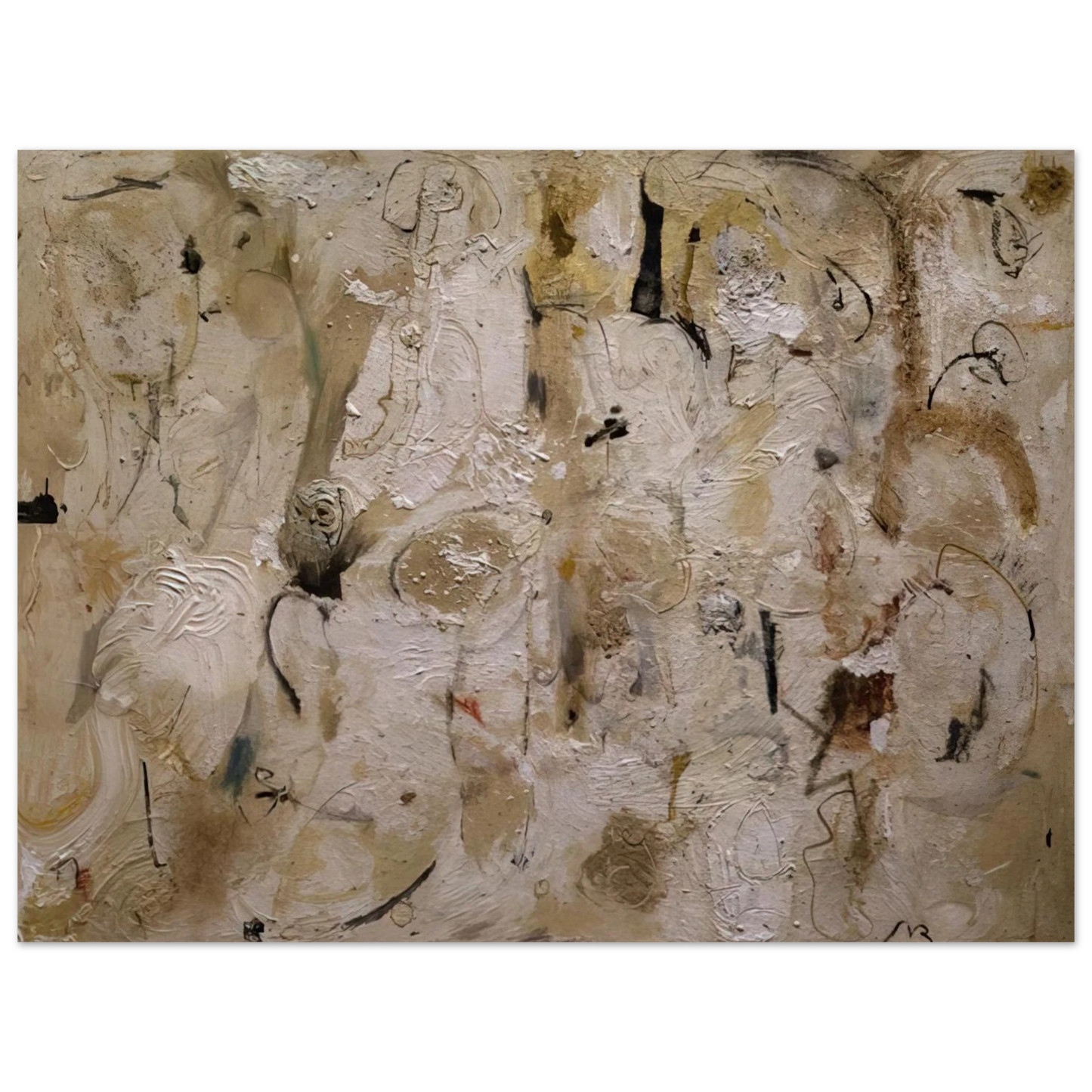 Helen Frankenthaler - Painted on 21st Street - 1951 Wall art - 28x43  cm / XL (11x17 inches) - Premium Wooden Framed Poster With Fine Art Paper - Wood frame