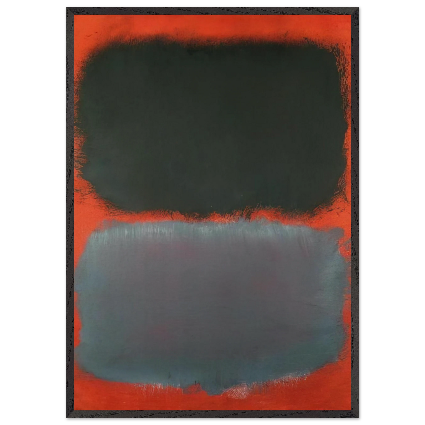 Untitled Gray Gray on Red - 1968 - Mark Rothko Framed Art Print – Black Wooden Frame - Default Title - -Framed Art Print