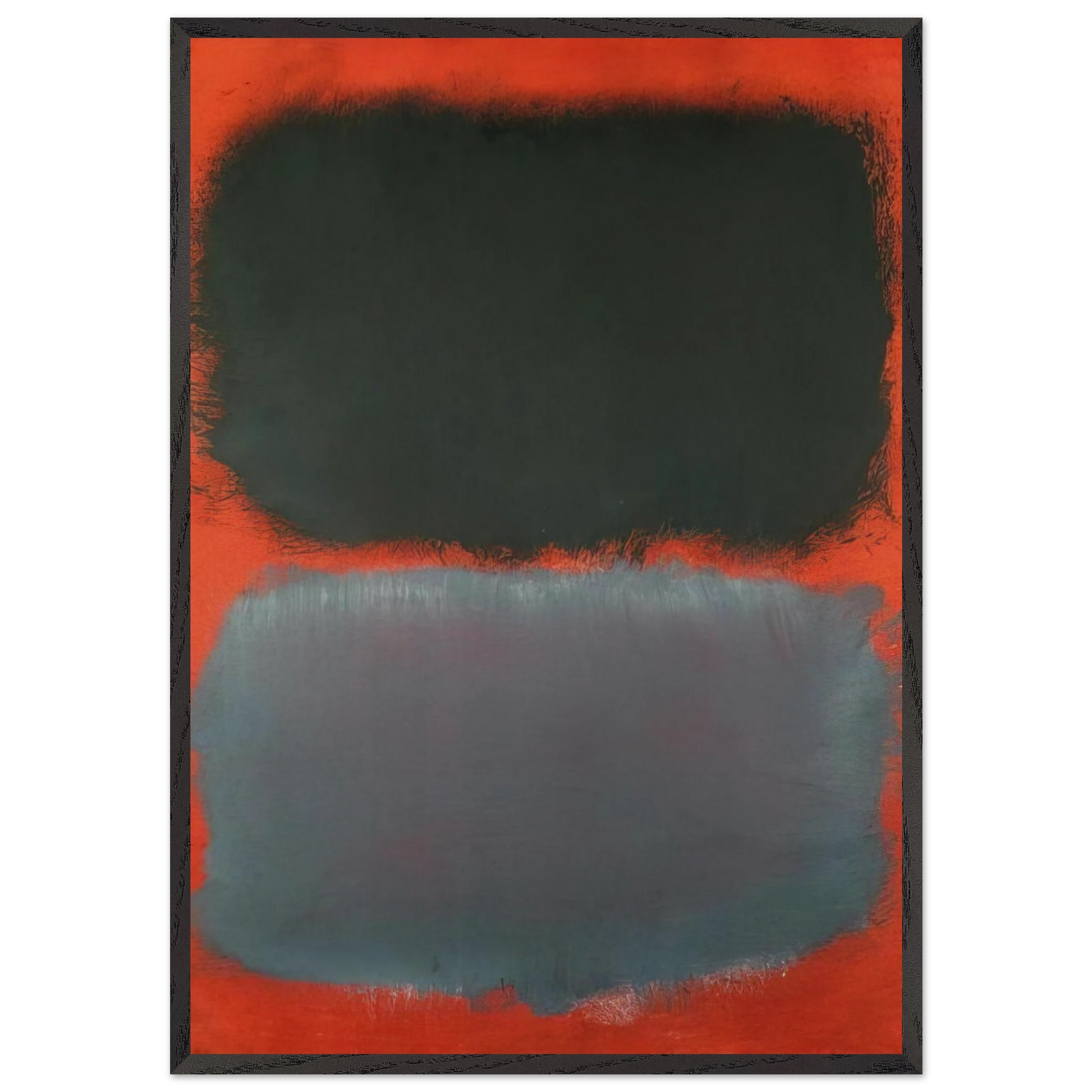 Untitled Gray Gray on Red - 1968 - Mark Rothko Framed Art Print – Black Wooden Frame - Default Title - -Framed Art Print