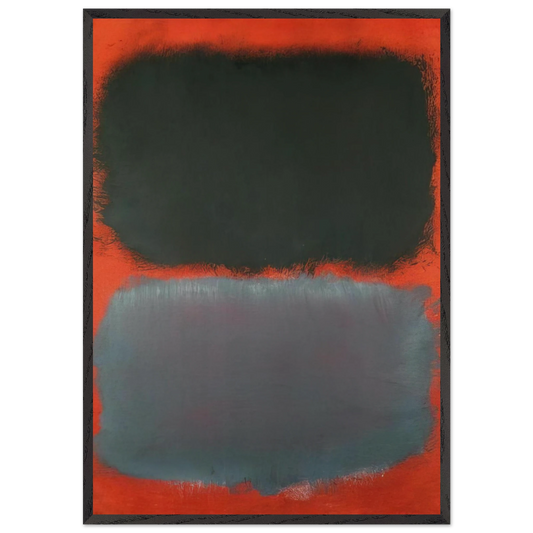 Untitled Gray Gray on Red - 1968 - Mark Rothko Framed Art Print – Black Wooden Frame - Default Title - -Framed Art Print