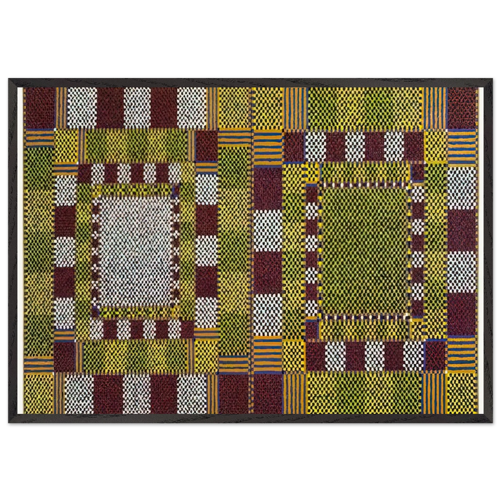 Timaeus III and IV - 1966 - Alfred Jensen 70x100 cm / 28x40 inches Framed Art Print – Black Wooden Frame