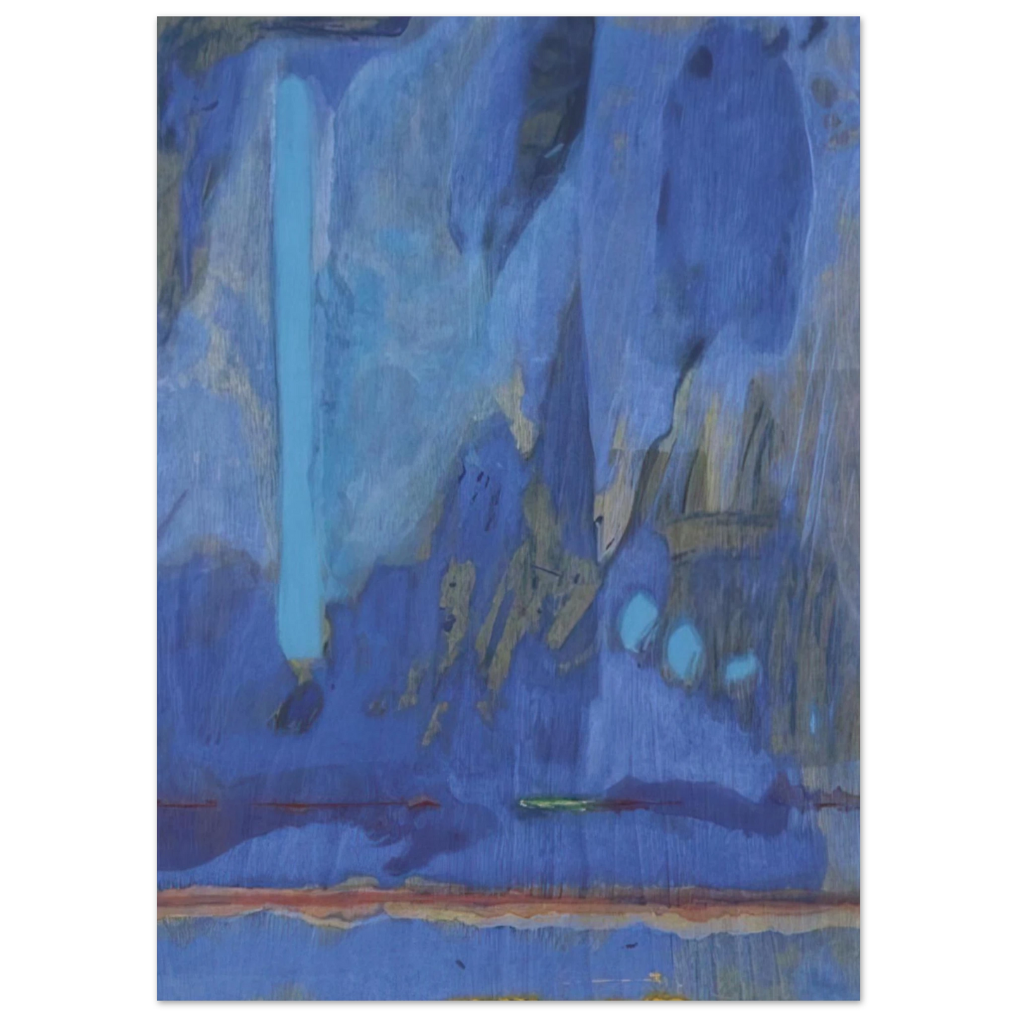 Helen Frankenthaler - Tales of Genji III - 1998 Wall art - 30x45 cm / 12x18 inches - Premium Wooden Framed Poster With Fine Art Paper - Wood frame
