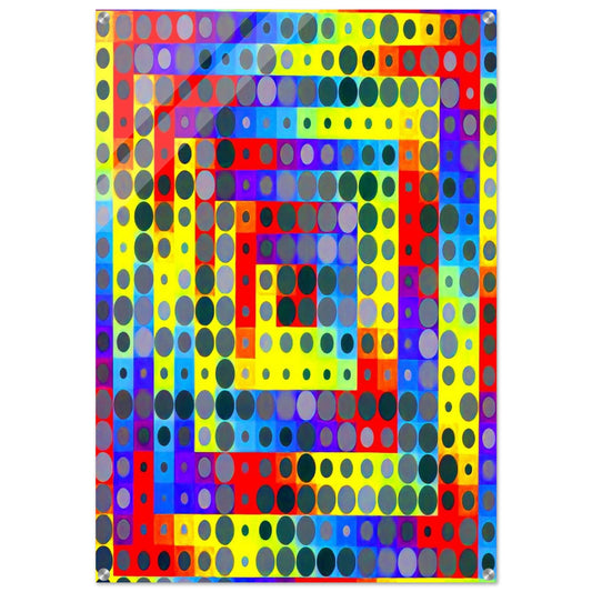 Orion Gris - 1969 - Victor Vasarely Acrylic Print - 70x100 cm / 28x40″ inches | Victor Vasarely Wall Art | Victor Vasarely Prints
