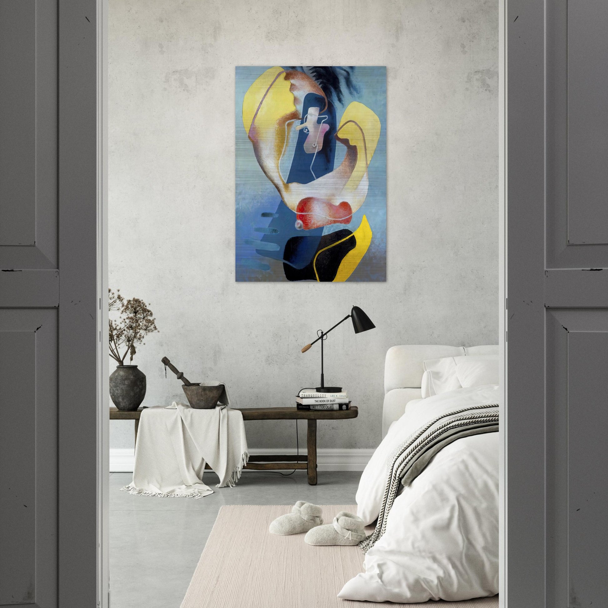 FIGURA NELLO SPAZIO I 1937 - Enrico Prampolini Brushed Aluminum Print - 70x100 cm / 28x40 inches | Enrico Prampolini Aluminum Print | Enrico Prampolini Prints