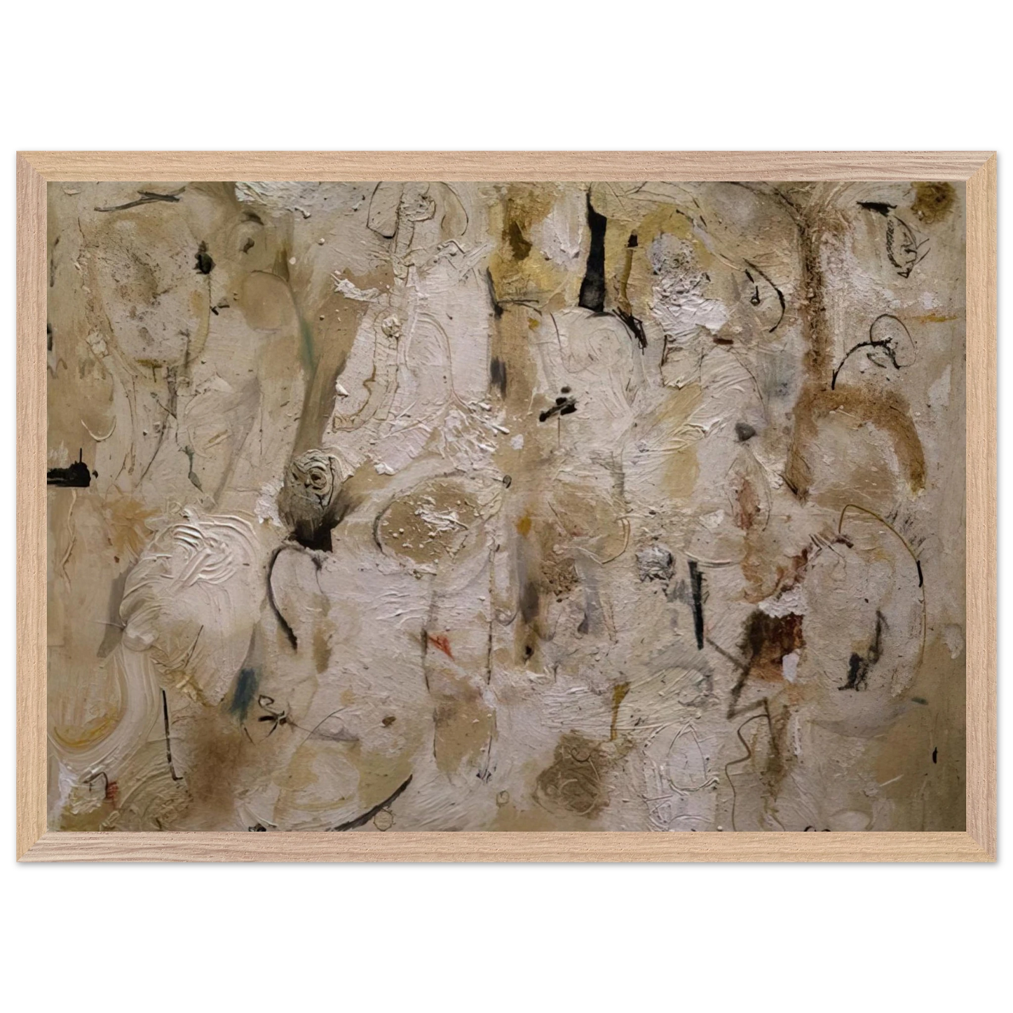 Helen Frankenthaler - Painted on 21st Street - 1951 Wall art - 50x70 cm / 20x28 inches - Premium Wooden Framed Poster With Fine Art Paper - Wood frame