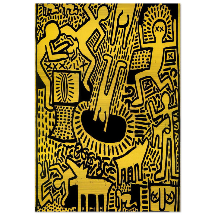 UNTITLED 1981 - Keith Haring Brushed Aluminum Print - 70x100 cm / 28x40 inches | Keith Haring Aluminum Print | Keith Haring Prints