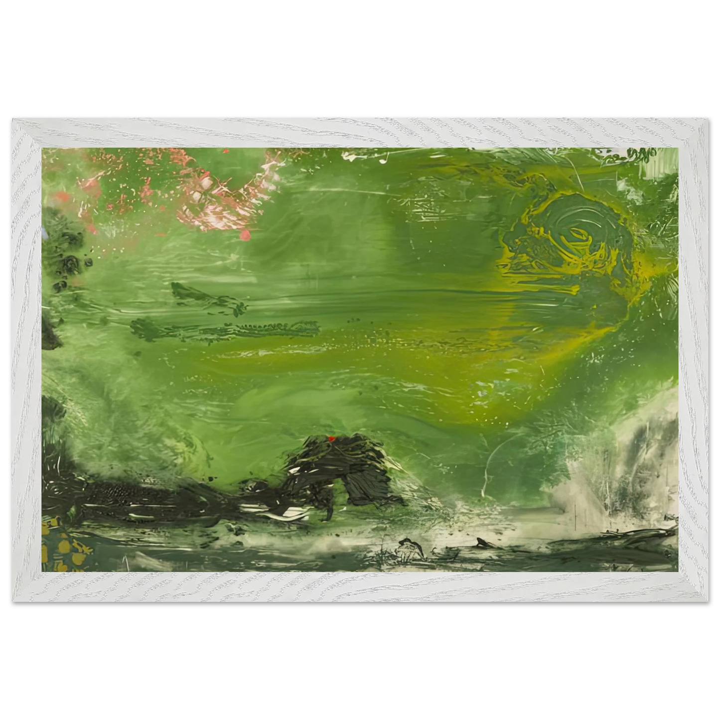 Helen Frankenthaler - Overture, 1992- Wall Art - 21x29.7 cm / 8x12" - Premium Wooden Framed Poster With Fine Art Paper - White frame