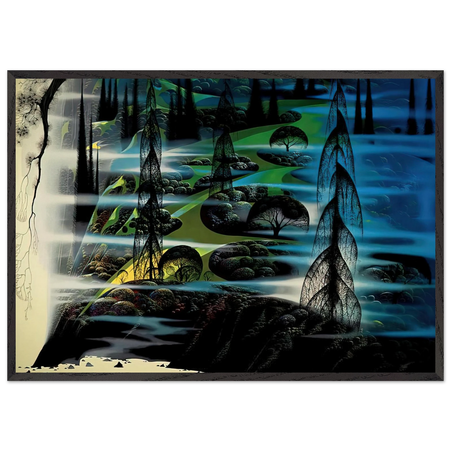 Beauty Beyond Believing - Eyvind Earle Framed Art Print – Black Wooden Frame - Default Title - -Framed Art Print