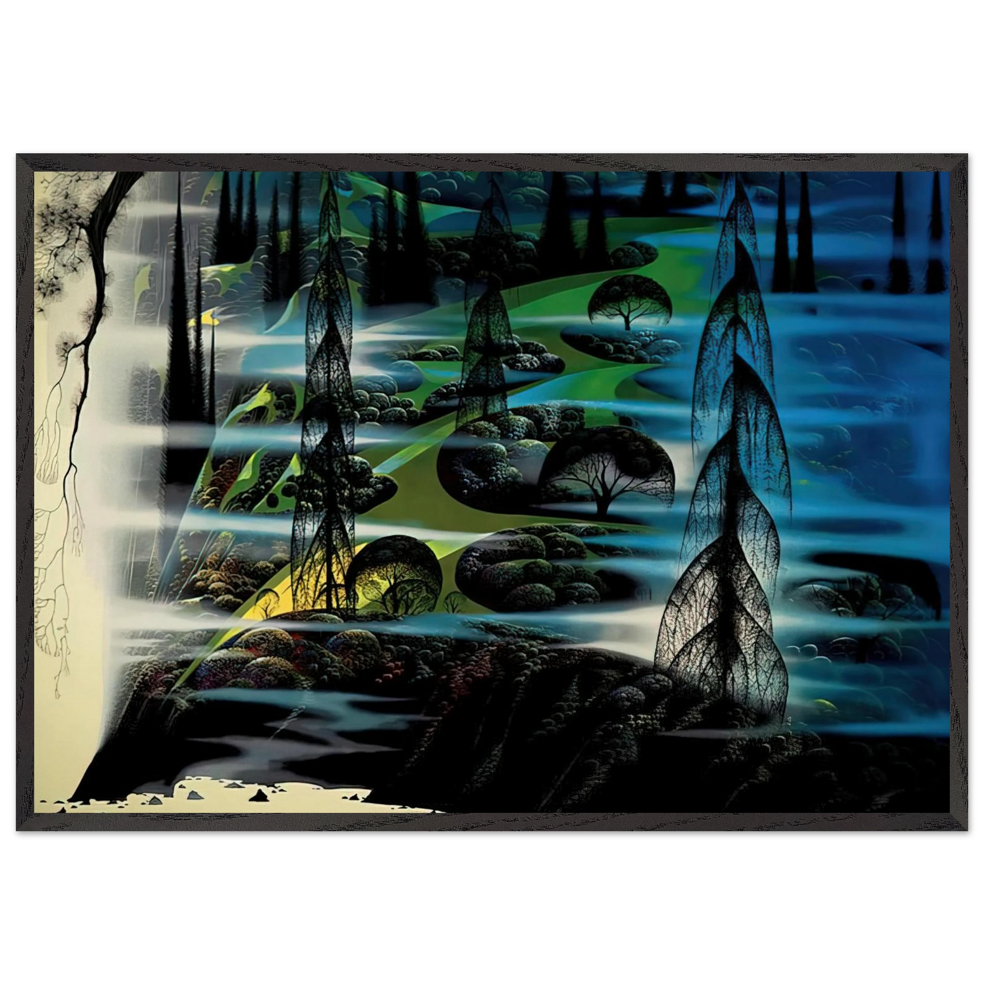 Beauty Beyond Believing - Eyvind Earle Framed Art Print – Black Wooden Frame - Default Title - -Framed Art Print