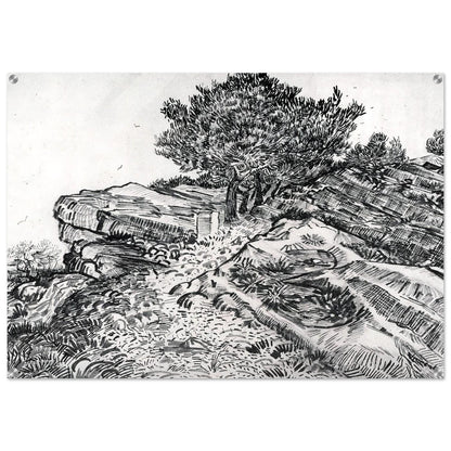 Montmajour - Vincent van Gogh Acrylic Print - 70x100 cm / 28x40″ inches