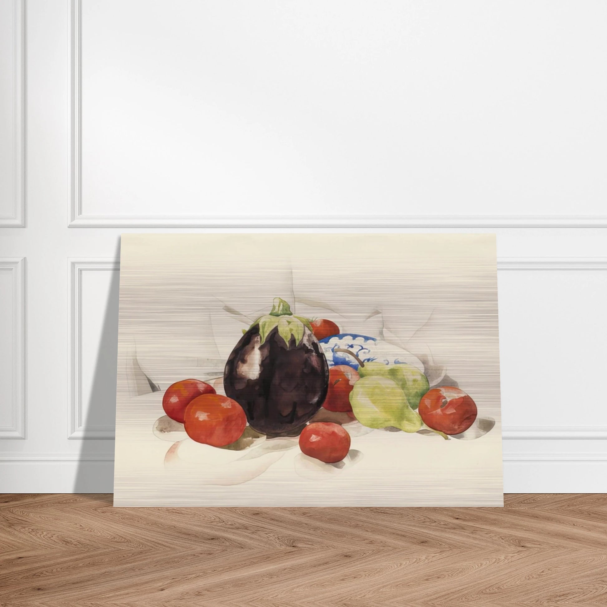 Eggplant and Tomatoes - 1926 - Charles Demuth Brushed Aluminum Print - 70x100 cm / 28x40 inches | Charles Demuth Aluminum Print | Charles Demuth Prints