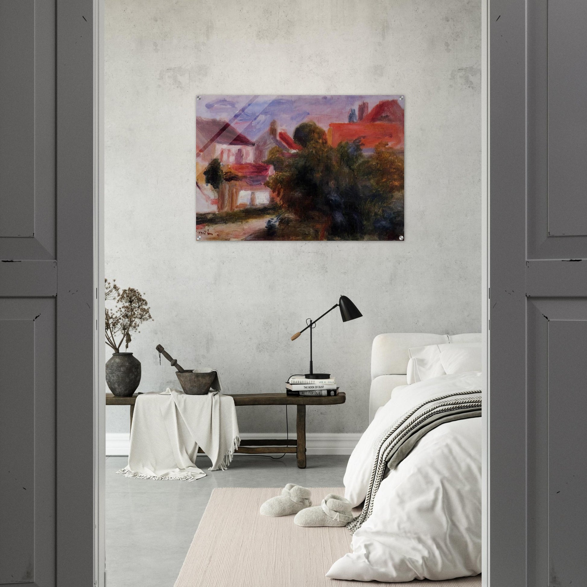 Street in Essoyes - Pierre-Auguste Renoir Acrylic Print - 70x100 cm / 28x40″ inches