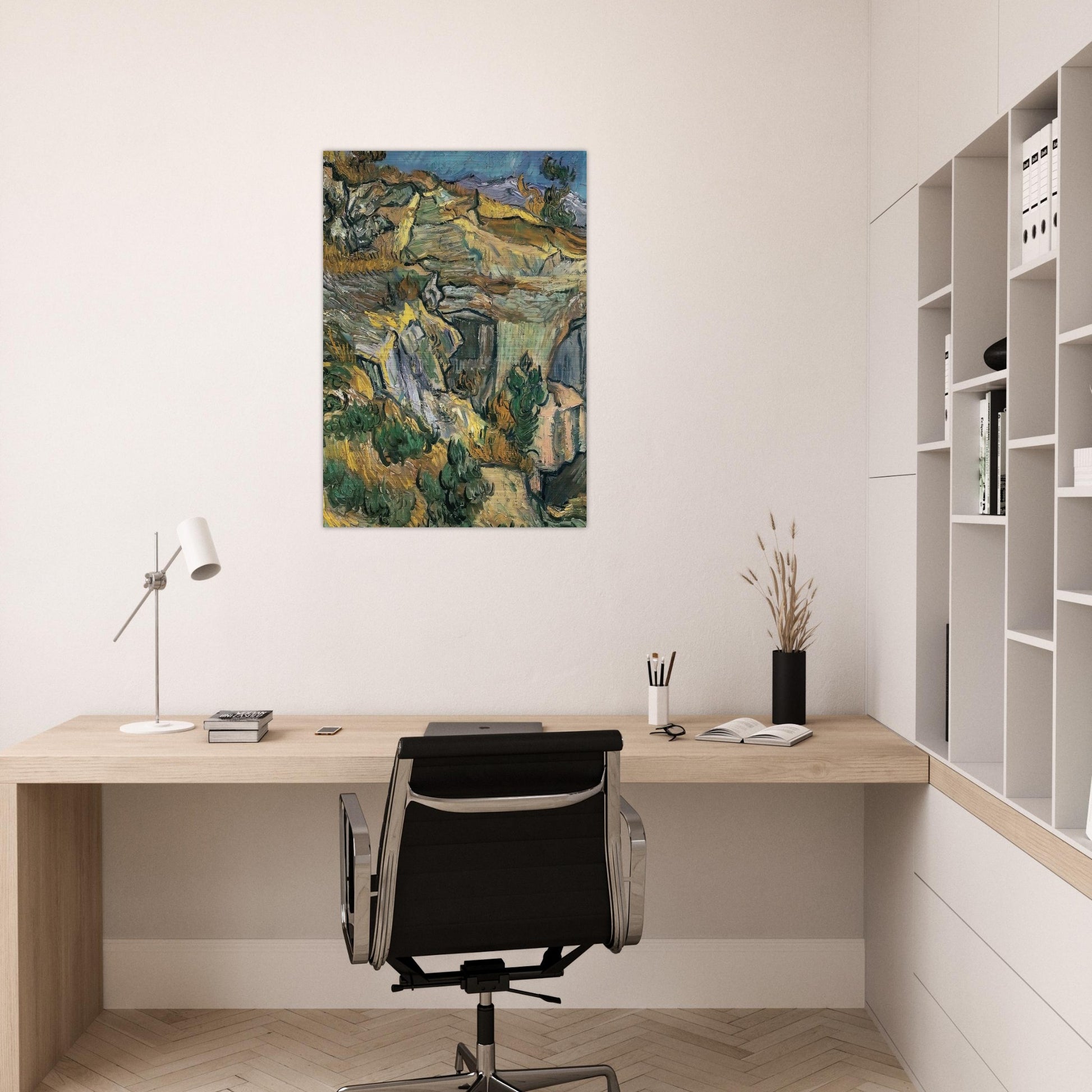 Entrance to a Quarry near Saint Remy - Vincent van Gogh Brushed Aluminum Print - 70x100 cm / 28x40 inches | Vincent van Gogh Aluminum Print | Vincent van Gogh Prints