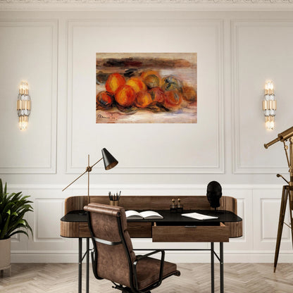 Still Life with Peaches - Pierre-Auguste Renoir Brushed Aluminum Print - 70x100 cm / 28x40 inches | Pierre-Auguste Renoir Aluminum Print | Pierre-Auguste Renoir Prints