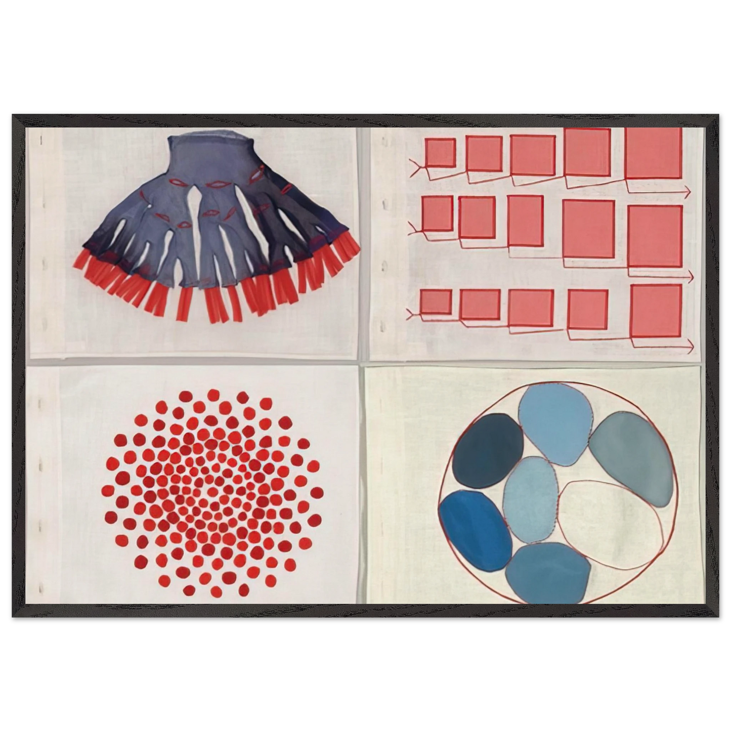 Untitled 3 N3 - Louise Bourgeois Framed Art Print – Black Wooden Frame - Default Title - -Framed Art Print