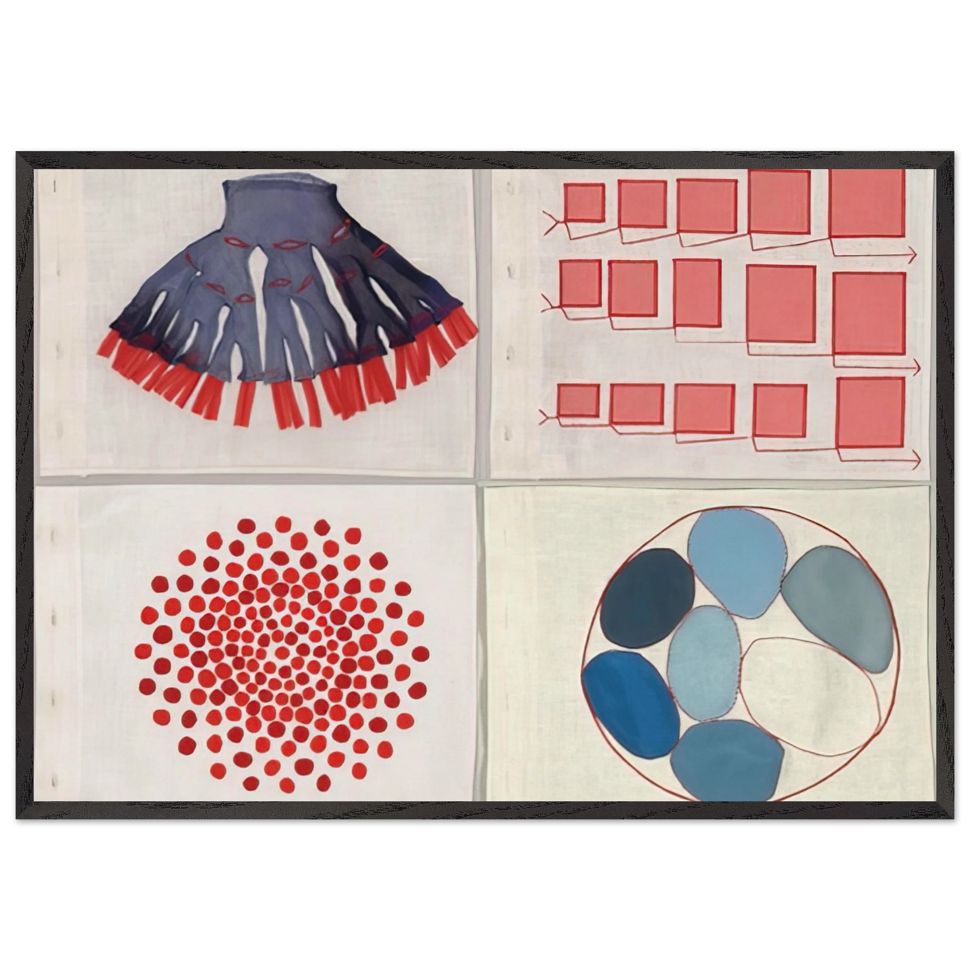 Untitled 3 N3 - Louise Bourgeois Framed Art Print – Black Wooden Frame - Default Title - -Framed Art Print