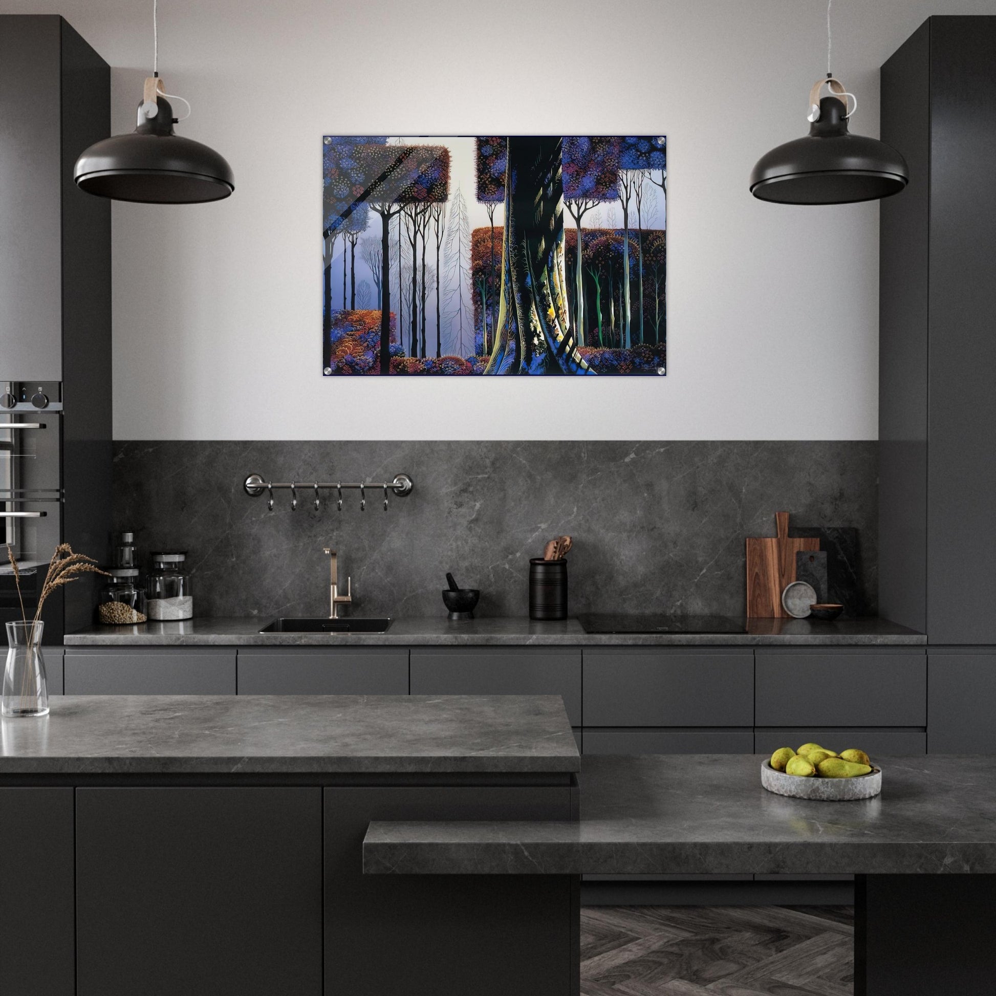 Ancient Forest - Eyvind Earle Acrylic Print - 70x100 cm / 28x40″ inches | Eyvind Earle Wall Art | Eyvind Earle Prints