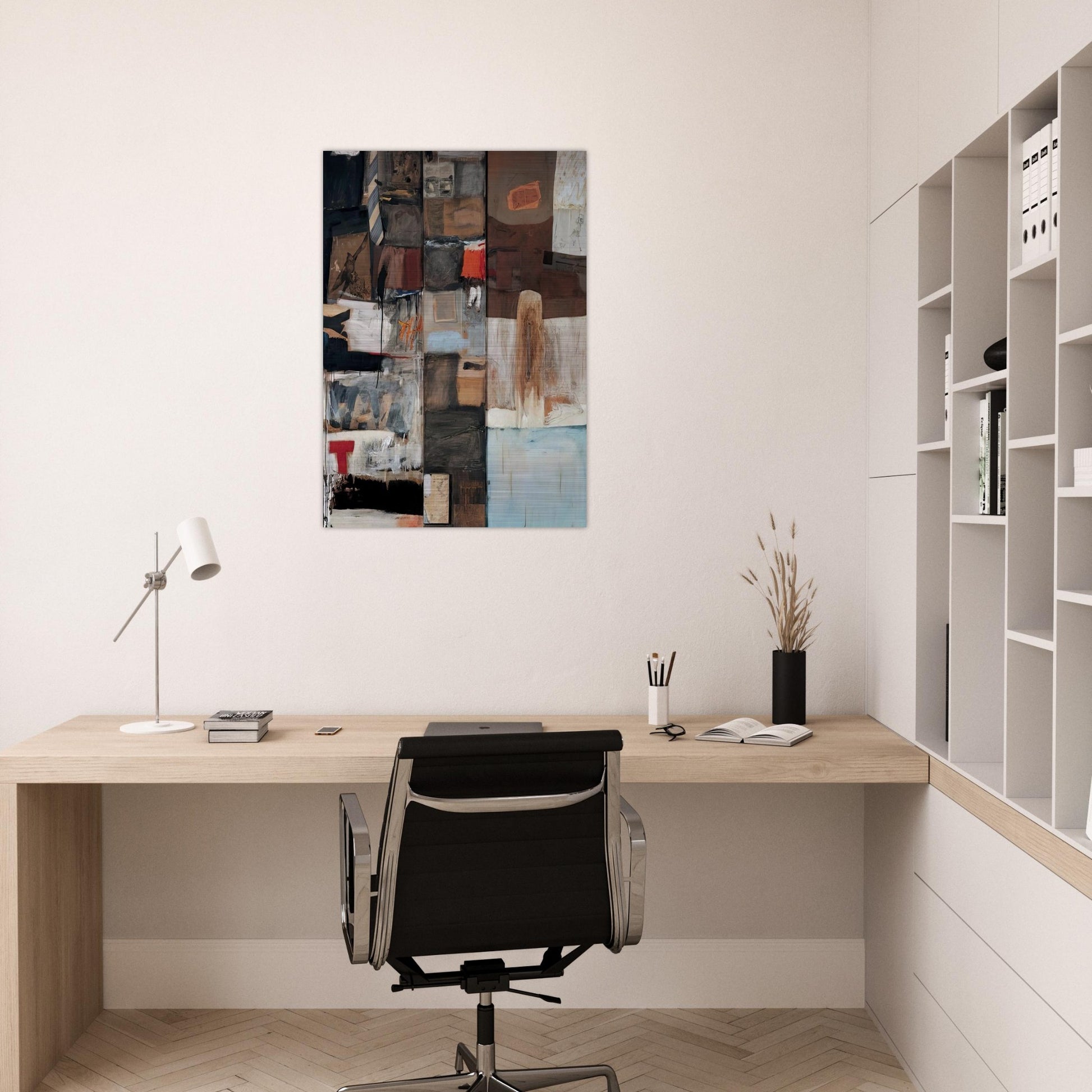 SUMMERSTORM 1959 - Robert Rauschenberg Brushed Aluminum Print - 70x100 cm / 28x40 inches | Robert Rauschenberg Aluminum Print | Robert Rauschenberg Prints