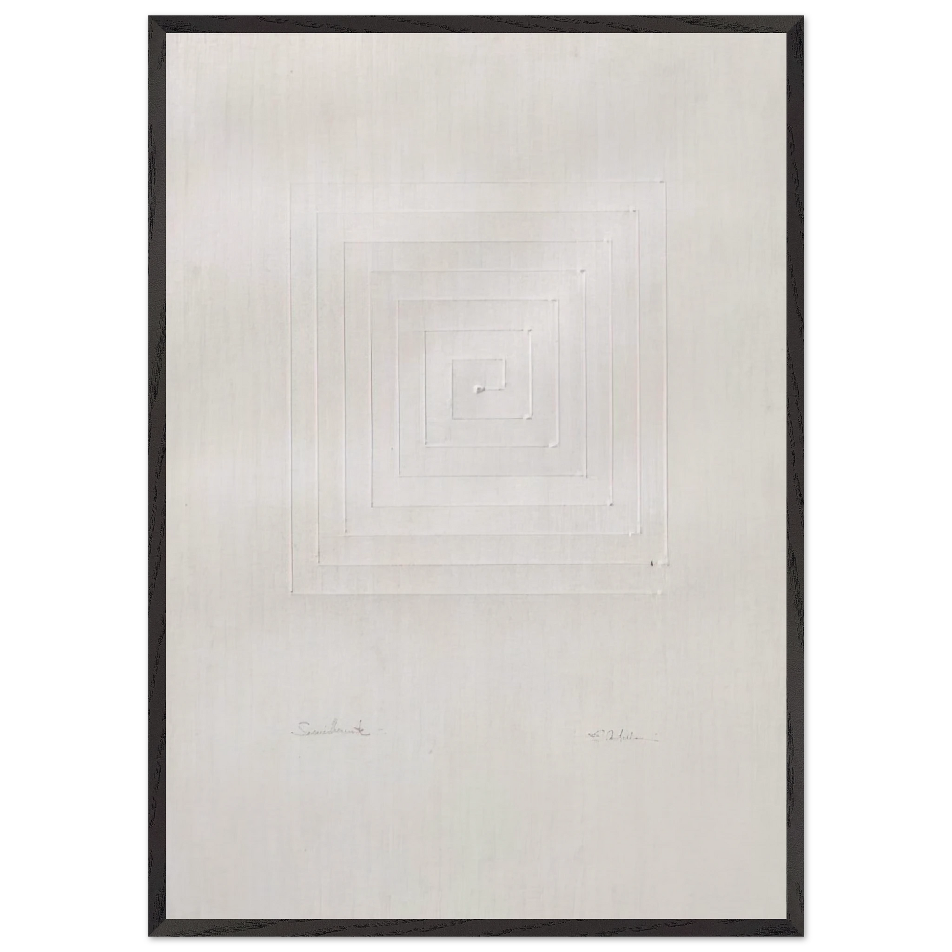 Similmente - Spatialism - Enrico Castellani Framed Art Print – Black Wooden Frame - Default Title - -Framed Art Print