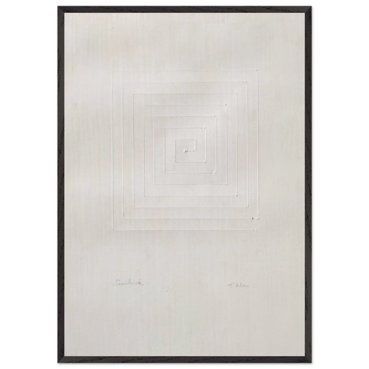 Similmente - Spatialism - Enrico Castellani Framed Art Print – Black Wooden Frame - Default Title - -Framed Art Print