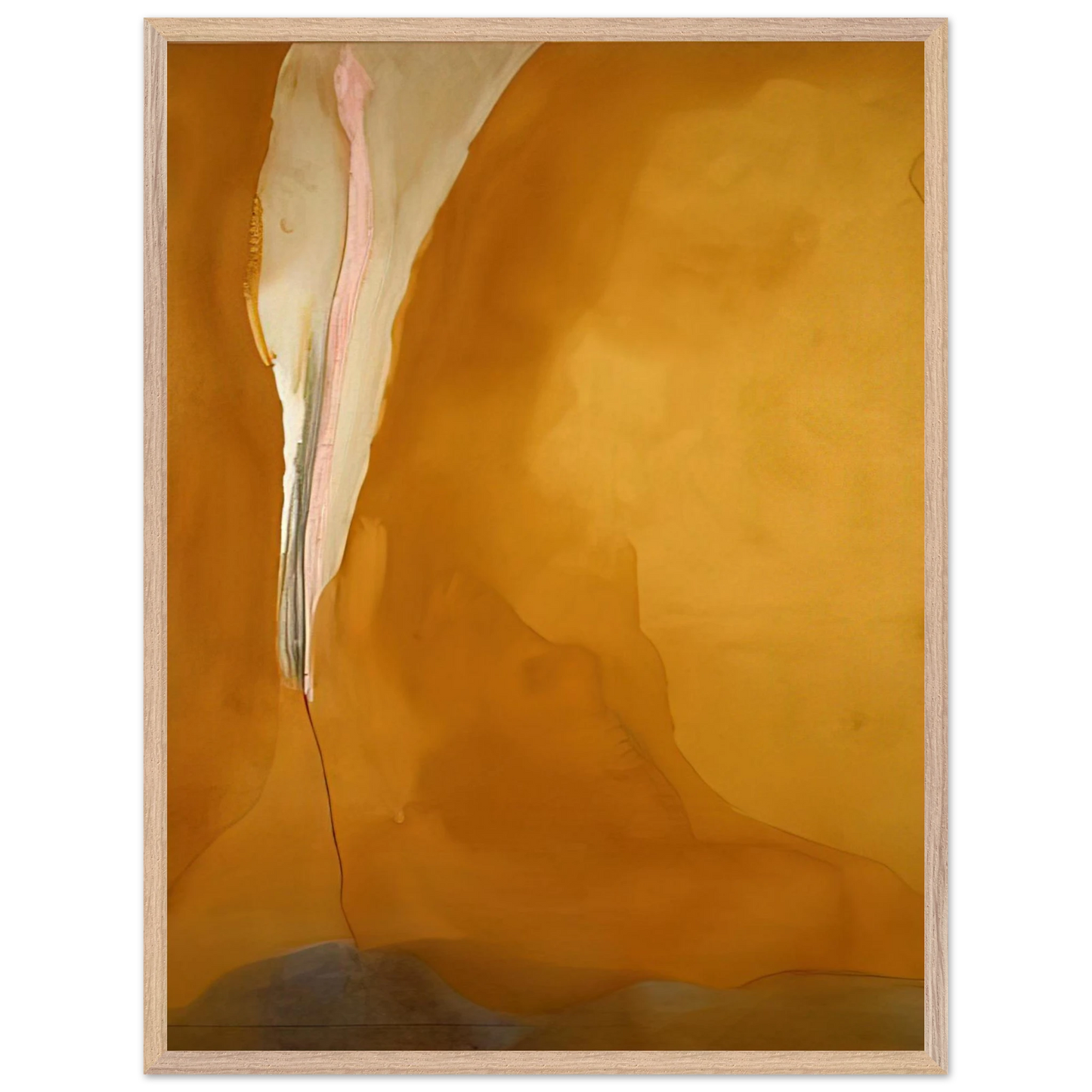 Helen Frankenthaler - Coral Wedge - 1972 Wall art - 45x60 cm / 18x24 inches - Premium Wooden Framed Poster With Fine Art Paper - White frame