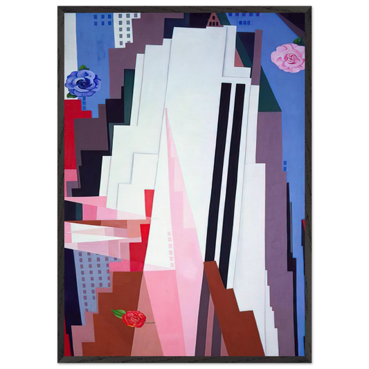 Manhattan - Georgia OKeeffe Framed Art Print – Black Wooden Frame - Default Title - -Framed Art Print